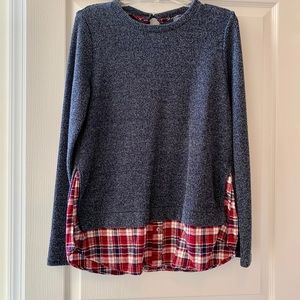 Papermoon Mock Layered Knit Top